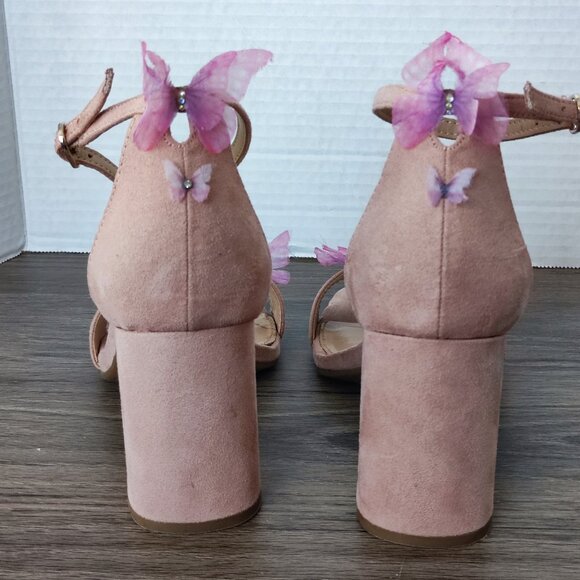 Kelly & Katie Butterfly  Chunky High Heels Size 6 Preppy Formal Dressy Pumps - Picture 4 of 14